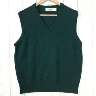 エルエルビーン(L.L.Bean)のMENs M  エルエルビーン 1980s スコティッシュ ラムウール ニット ベスト Scottish Lambwool Knit Vest セーター スコットランド製 LLBEAN グリーン系(その他)