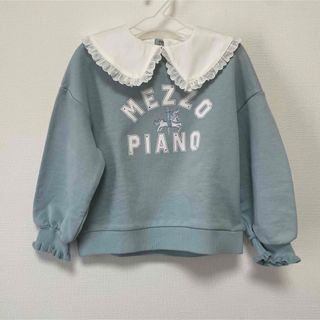 メゾピアノ(mezzo piano)の【新品/メゾピアノ】120cm.カレッジロゴ衿つきトレーナー(Tシャツ/カットソー)