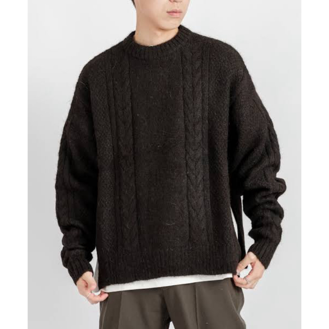 美品　22AW MARKAWARE アルパカ　フィッシャーマンニット