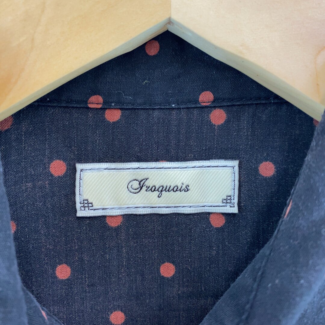 Jraquais 　ドット　水玉柄　黒×オレンジ　長袖 シャツブラウス　日本製 メンズのトップス(シャツ)の商品写真