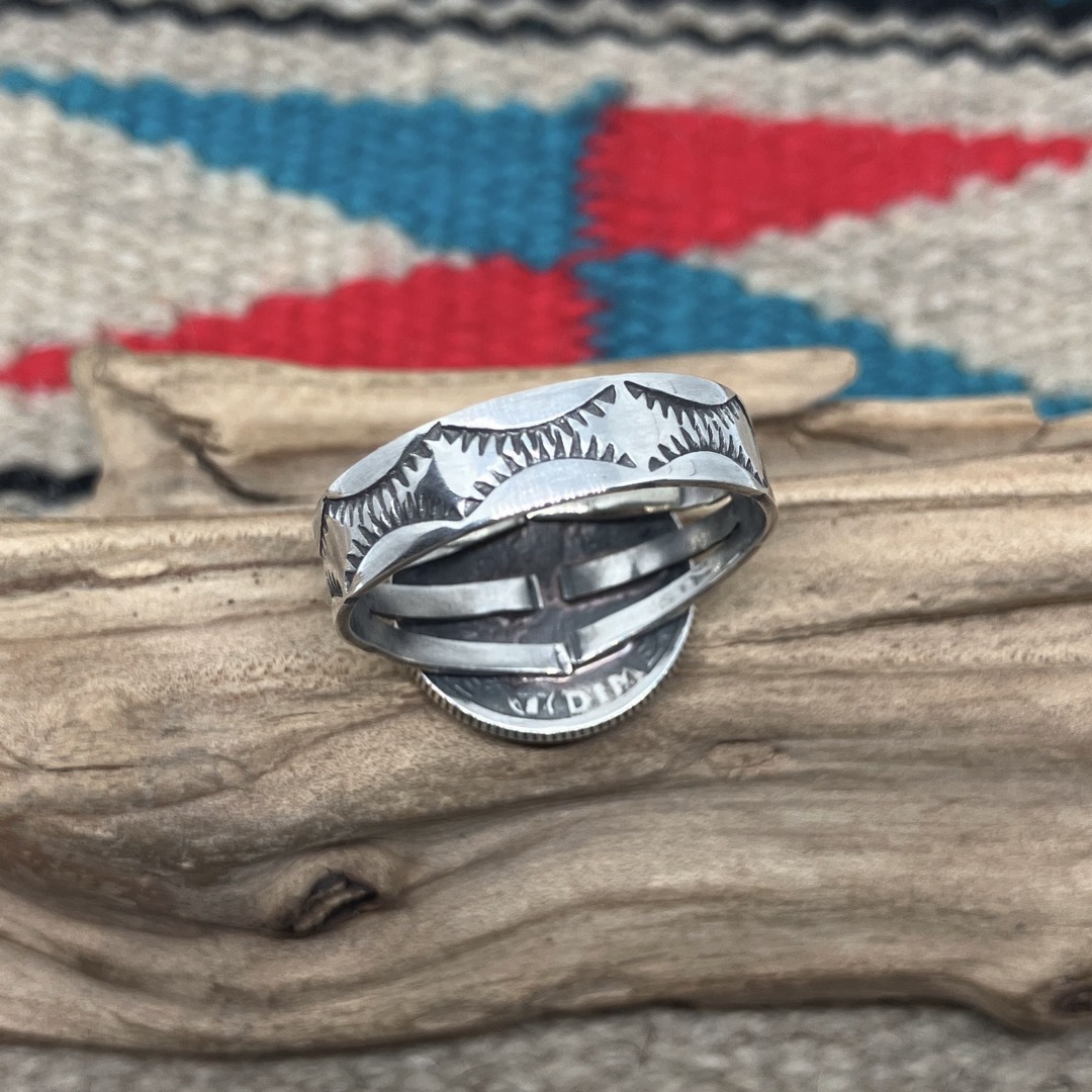 確認用　マーキュリーダイム　ヴィンテージコイン　シルバーリング　指輪 メンズのアクセサリー(リング(指輪))の商品写真