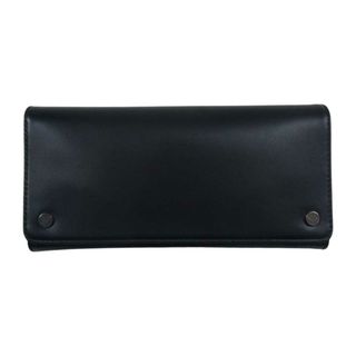 ジャスティンデイビス(Justin Davis)のJustin Davis ジャスティンデイビス ウォレット JDV013 ALEC LEATHER WALLET バイカラー ボタン 長財布 ブラック系【美品】【中古】(長財布)