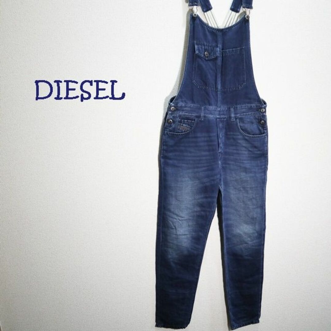 DIESEL(ディーゼル)のDIESEL ディーゼル　オーバーオールデニムパンツ　ヴィンテージ加工 レディースのパンツ(サロペット/オーバーオール)の商品写真