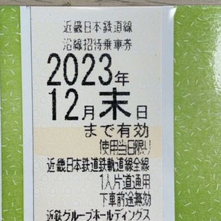 キンテツヒャッカテン(近鉄百貨店)の近鉄株主優待乗車券　乗車券(鉄道乗車券)