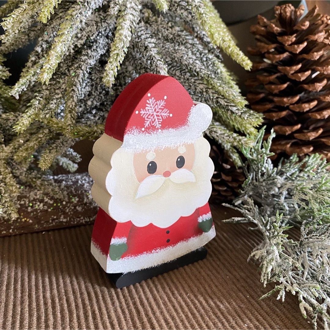 北欧 クリスマス の可愛いサンタ オブジェ（小）【サンタクロース】【Xmas】 ハンドメイドのインテリア/家具(インテリア雑貨)の商品写真