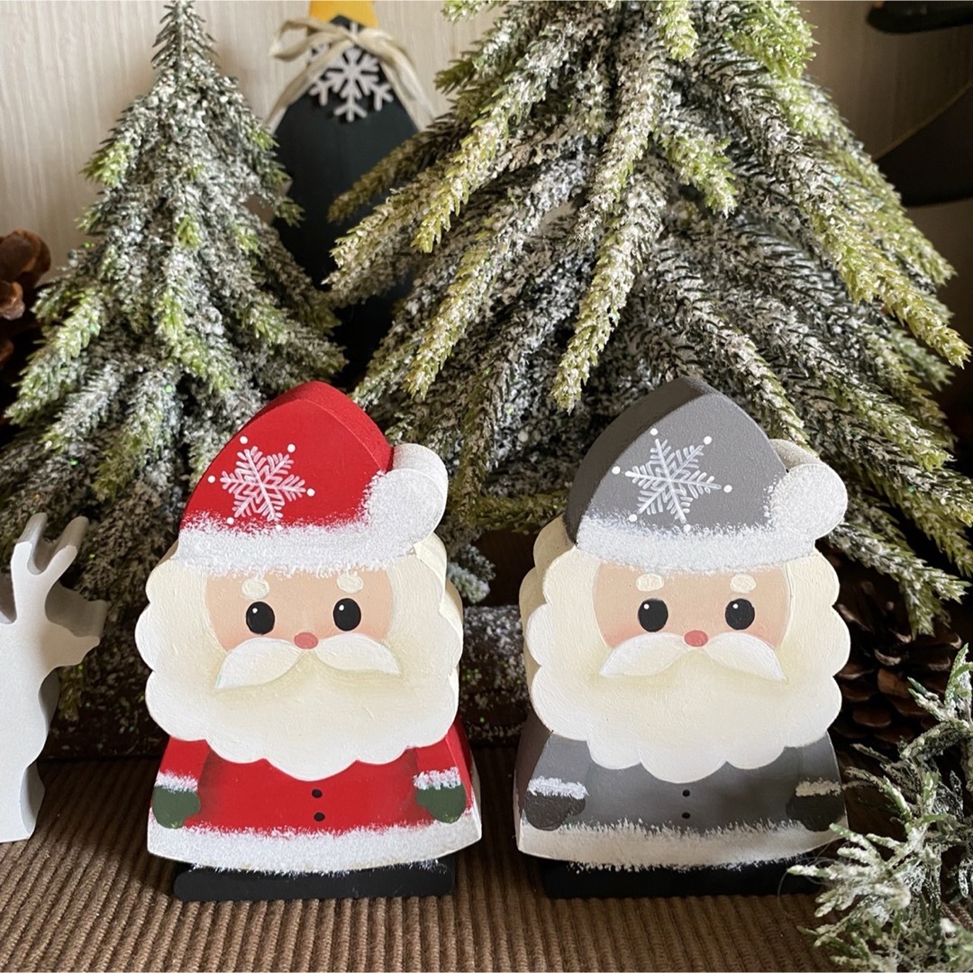 北欧 クリスマス の可愛いサンタ オブジェ（小）【サンタクロース】【Xmas】 ハンドメイドのインテリア/家具(インテリア雑貨)の商品写真