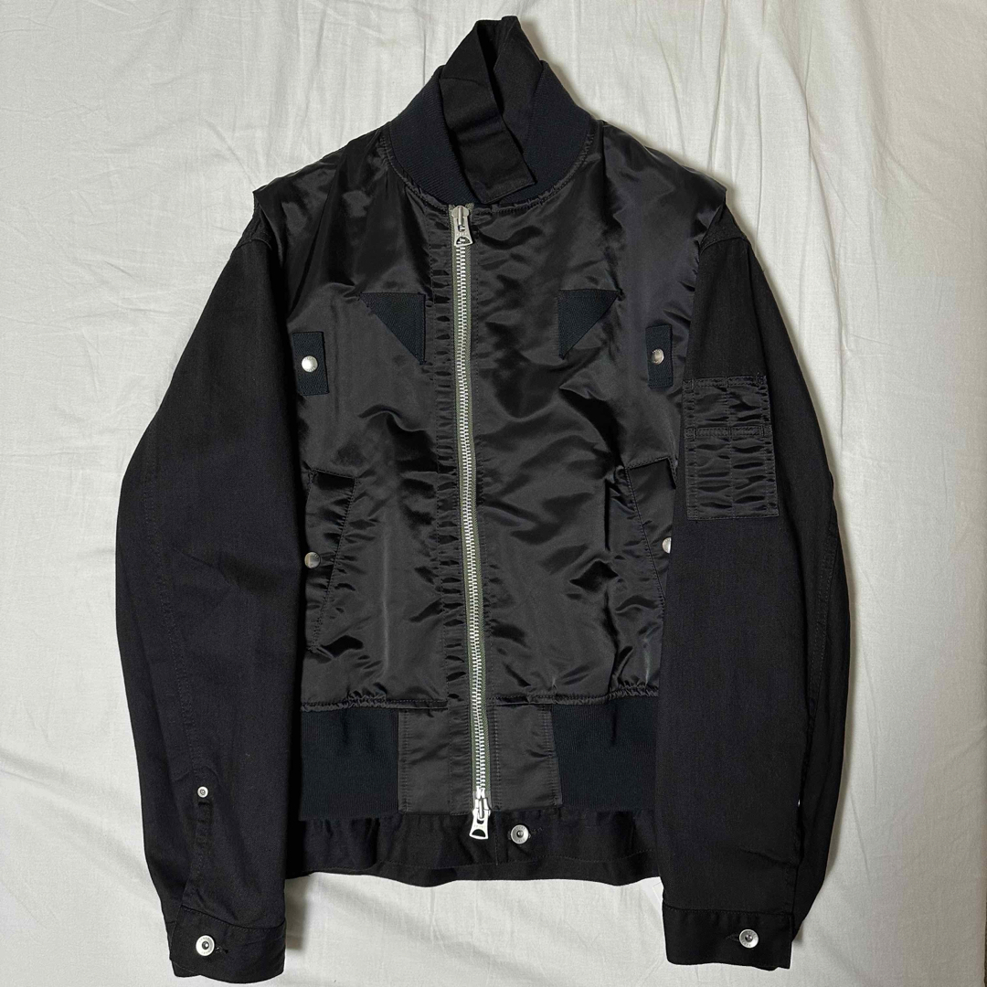 sacai 22AW ブルゾン フライト ジャケット MA-1 デニム sacai 22AW ブルゾン フライト ジャケット MA-1 デニム