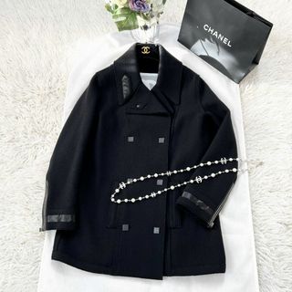 シャネル(CHANEL)の★CHANEL★美品★スクエアCC★ウール★1枚仕立て★ピーコート(ピーコート)