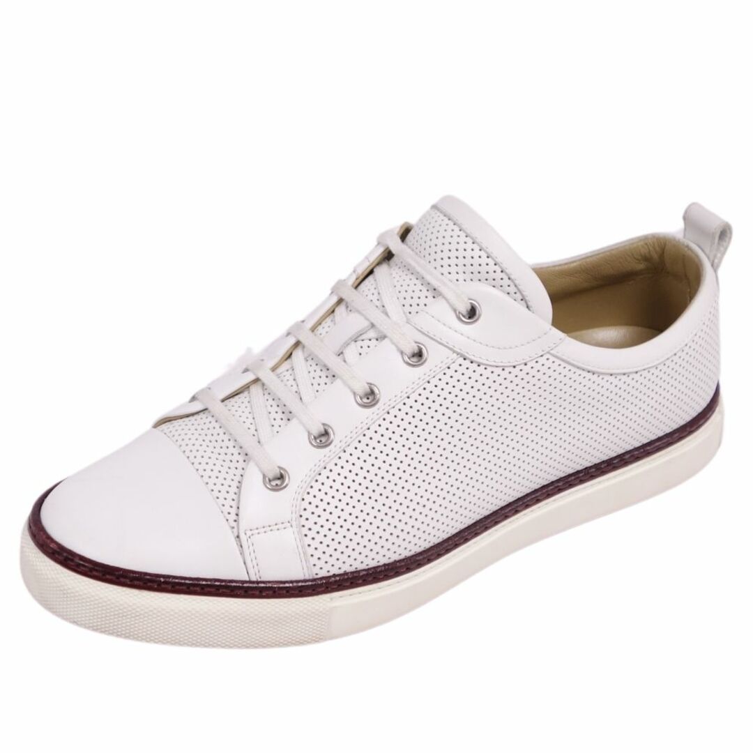 エルメス HERMES スニーカー パンチング カーフレザー シューズ 靴 メンズ イタリア製 42 1/2(27.5cm相当) ホワイトカラーホワイト