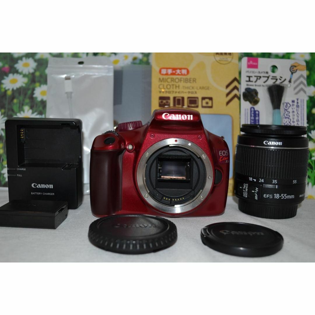 スマホ転送OK♡動画撮影♡ Canon EOS Kiss X50 ダブルレンズ スマホ転送OK♡動画撮影♡ Canon EOS Kiss X50 ダブルレンズ
