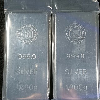 井嶋金銀工業　500グラム ２枚　合計1キロ　純銀　インゴット　シルバー