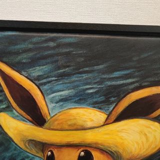 ポケモン - ゴッホ美術館 ゴッホイーブイ キャンバスアート 額縁付の ポケモン - ゴッホ美術館 ゴッホイーブイ キャンバスアート 額縁付の