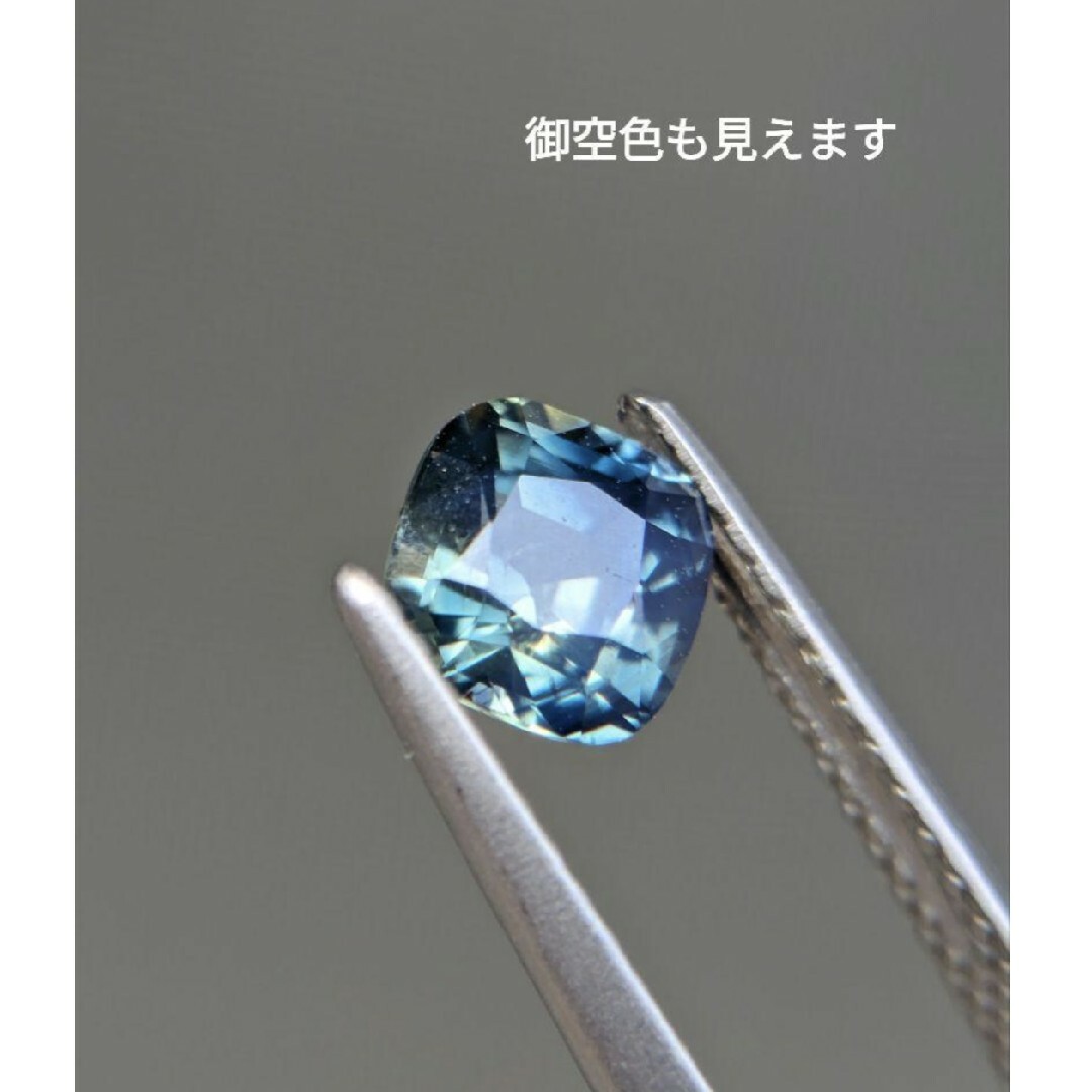 非加熱 1.08ct 〜Ancient Forest〜 ブルーグリーンサファイア レディースのアクセサリー(リング(指輪))の商品写真