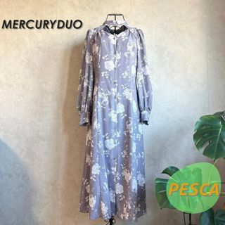 マーキュリーデュオ(MERCURYDUO)の【美品】マーキュリーデュオ　フラワーロングワンピース(ロングワンピース/マキシワンピース)