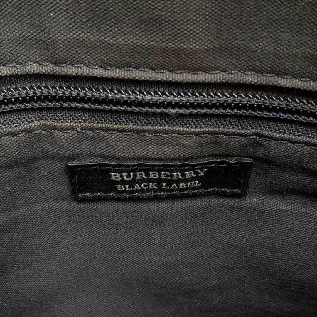 BURBERRY BLACK LABEL(バーバリーブラックレーベル)のバーバリーブラックレーベル ショルダーバッグ 鞄 斜め掛け レザー 本革 黒系 メンズのバッグ(ショルダーバッグ)の商品写真
