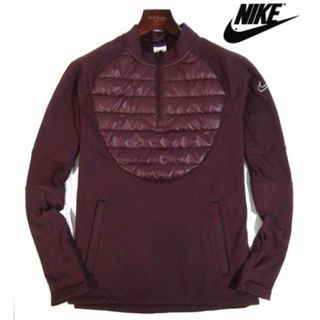 ナイキ(NIKE)の【NIKE/ナイキ】Therma素材 裏起毛ハーフジップブルゾン Mバーガンディ(スウェット)