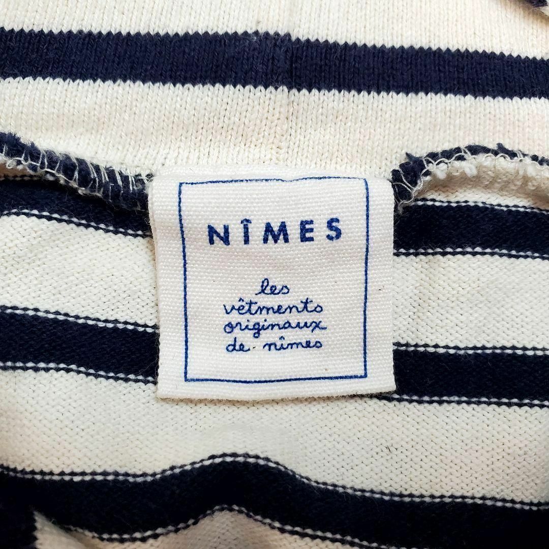 NIMES(ニーム)のNIMES ボーダーパーカー Freeサイズ 長袖 ポケット レディースのトップス(パーカー)の商品写真
