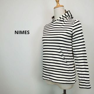 ニーム(NIMES)のNIMES ボーダーパーカー Freeサイズ 長袖 ポケット(パーカー)