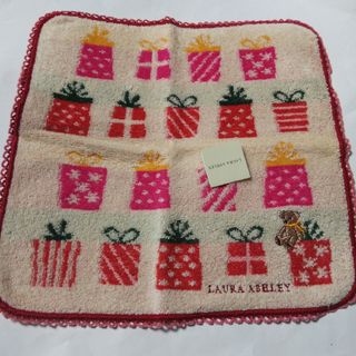 ローラアシュレイ(LAURA ASHLEY)のLAURA ASHLEY クリスマス柄 25.5×25.5 タオルハンカチ(ハンカチ)