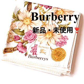 バーバリー(BURBERRY)の新品未使用❣️ バーバリー　ハンカチ　スカーフ　花柄　アンティーク(ハンカチ)
