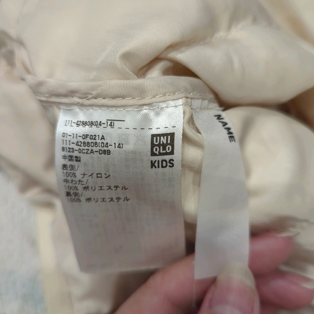 UNIQLO(ユニクロ)の【ユニクロ】中綿 アウター　120cm キッズ/ベビー/マタニティのキッズ服女の子用(90cm~)(コート)の商品写真