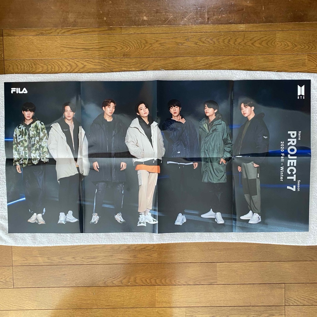 防弾少年団(BTS)(ボウダンショウネンダン)のBTS  FILA PROJECT 7 ポスター(ケース付き)    新品未使用 エンタメ/ホビーのコレクション(ノベルティグッズ)の商品写真