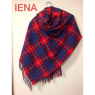 イエナ(IENA)のイエナ　大判ストール　マフラー　ショール　チェック柄　膝掛け(マフラー/ショール)