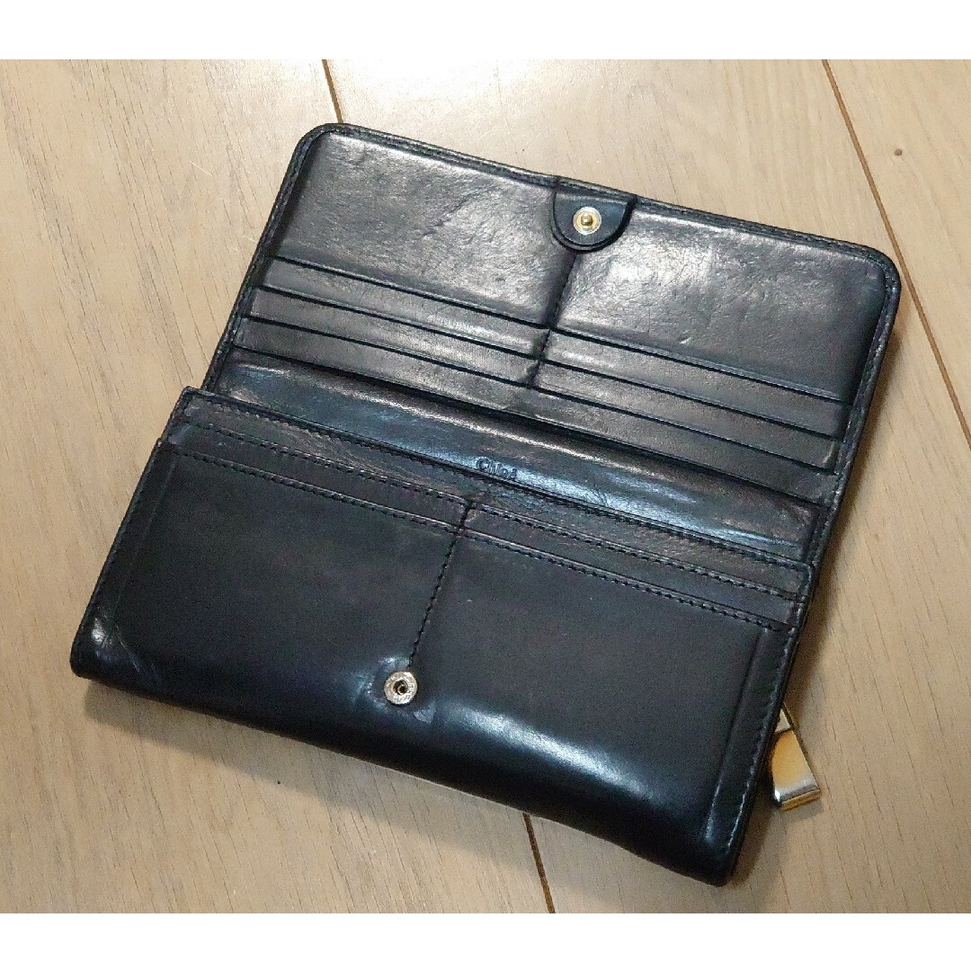 Chloe(クロエ)のクロエ 長財布 ブラック ゴールド ヴィクトリア レディースのファッション小物(財布)の商品写真
