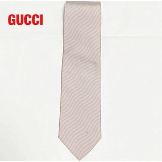 グッチ(Gucci)の【高級】GUCCI　グッチ　総柄ネクタイ　Gマーク　GG柄　波模様　フォーマル(ネクタイ)