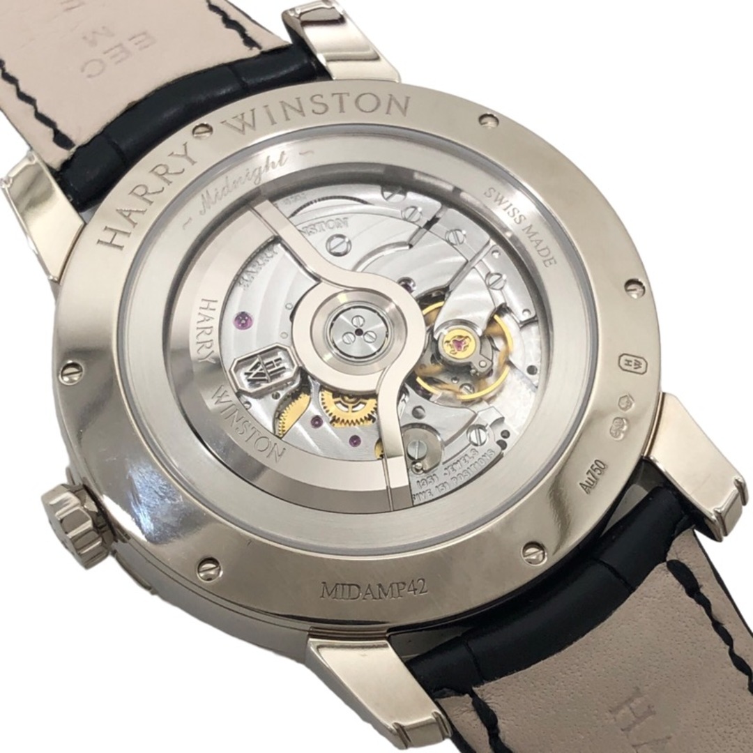 HARRY WINSTON(ハリーウィンストン)の　ハリーウィンストン HARRY WINSTON ミッドナイト ビッグデイト オートマティック MIDABD42WW03 K18WG/革ベルト 自動巻き メンズ 腕時計 メンズの時計(その他)の商品写真