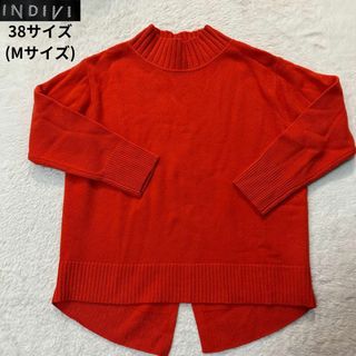 インディヴィ(INDIVI)のINDIVI/インディヴィ✨カシミヤ混ニット レッド サイズ38(Mサイズ)(ニット/セーター)