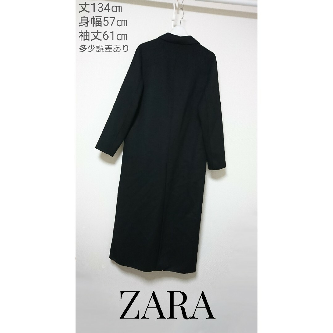 ZARA(ザラ)の新品 ZARA ウールロングコート HAND MED レディースのジャケット/アウター(ロングコート)の商品写真