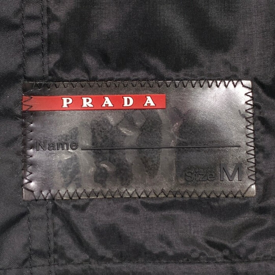 PRADA(プラダ)のPRADA SPORT プラダスポーツ ナイロン フーデッドジャケット ブラック 薄手 SGA549 Size M メンズのジャケット/アウター(ナイロンジャケット)の商品写真