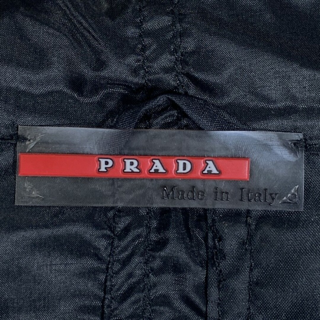 PRADA(プラダ)のPRADA SPORT プラダスポーツ ナイロン フーデッドジャケット ブラック 薄手 SGA549 Size M メンズのジャケット/アウター(ナイロンジャケット)の商品写真