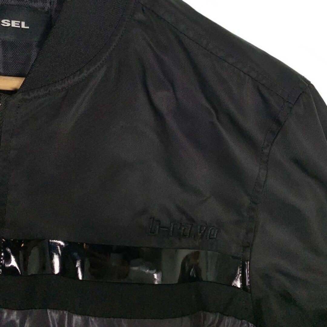 DIESEL(ディーゼル)のDIESEL ディーゼル ナイロン ジャケット リブ ブラック Size M メンズのジャケット/アウター(その他)の商品写真