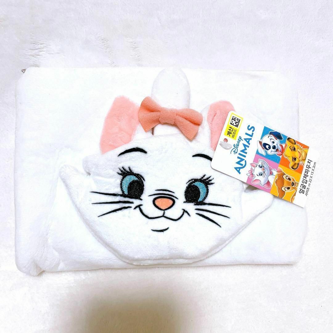 Disney(ディズニー)の新品♡おしゃれキャット マリーちゃん ふわふわ ポーチ メイクポーチ ペンケース エンタメ/ホビーのおもちゃ/ぬいぐるみ(キャラクターグッズ)の商品写真