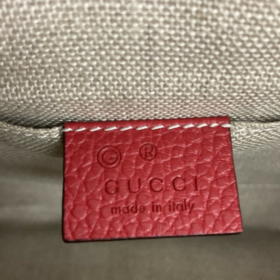 Gucci(グッチ)の★GUCCI グッチ クラッチバッグ バンブー ブラック レザー×バンブー 449653 レッド レディースのバッグ(クラッチバッグ)の商品写真