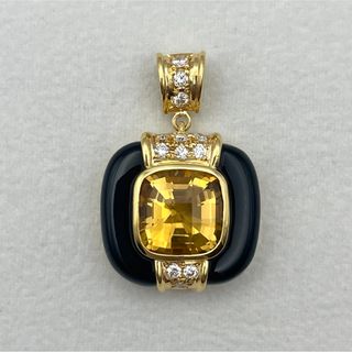 タサキ(TASAKI)のタサキ k18 シトリン3.82ct ダイヤ0.29ct ペンダントトップ(ネックレス)