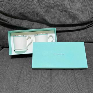 ティファニー(Tiffany & Co.)のティファニー　ペア　マグカップ　プラチナブルーバンド(食器)