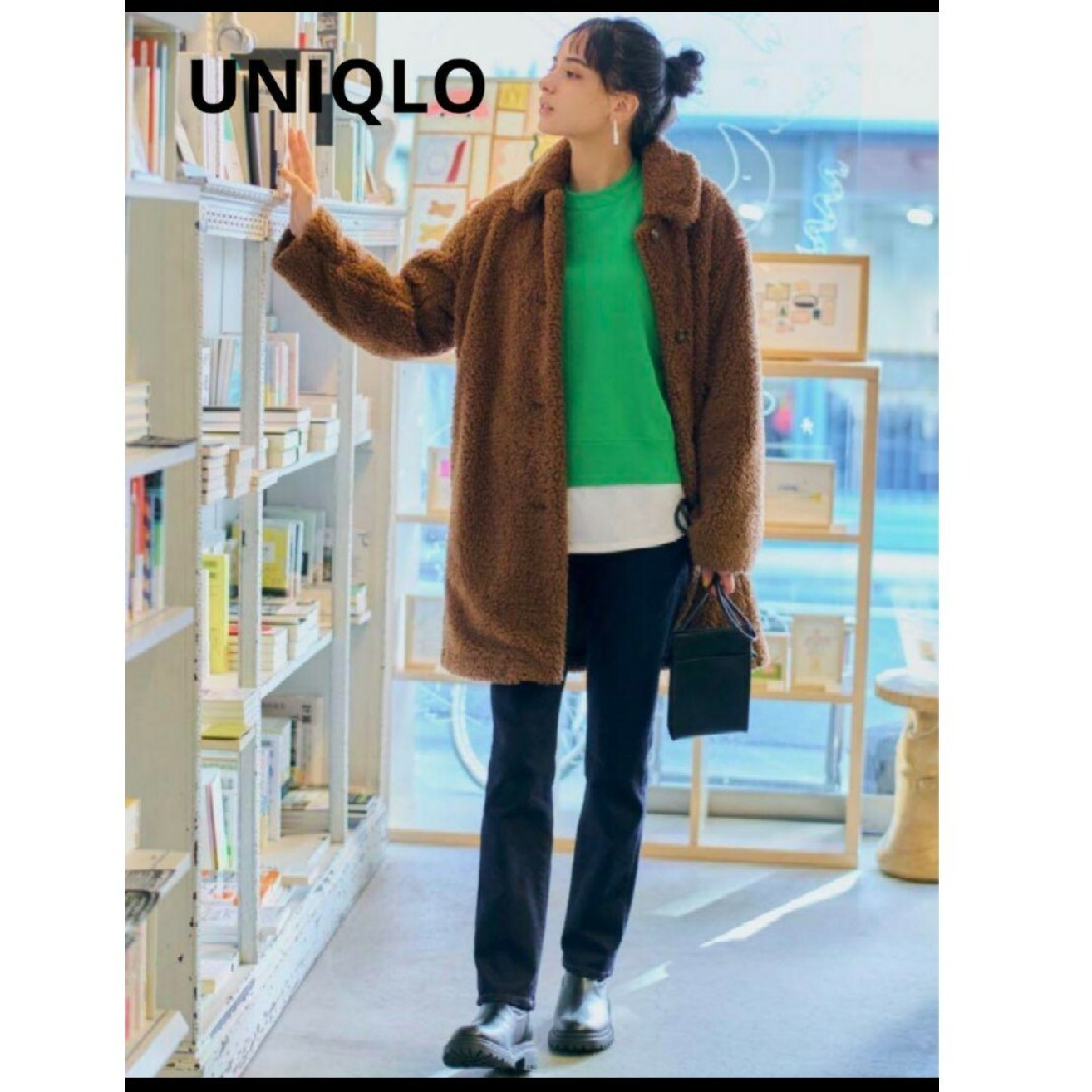 UNIQLO(ユニクロ)のUNIQLO/ユニクロ  防風アウターフリースステンカラーコート レディースのジャケット/アウター(ロングコート)の商品写真