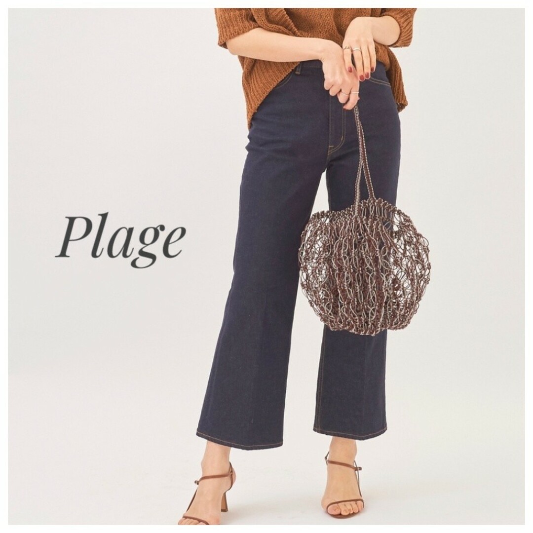 Plage(プラージュ)のPlage ストレッチセンタープレスクロップドデニム  2022SS プラージュ レディースのパンツ(デニム/ジーンズ)の商品写真