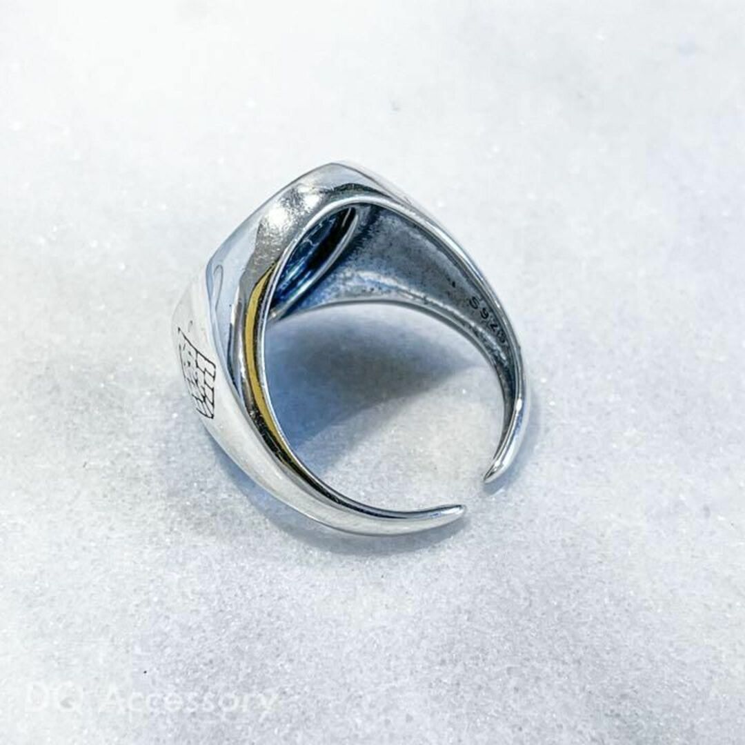 Silver925 オープンリング 銀　メンズ　シルバー　指輪 R-008 メンズのアクセサリー(リング(指輪))の商品写真