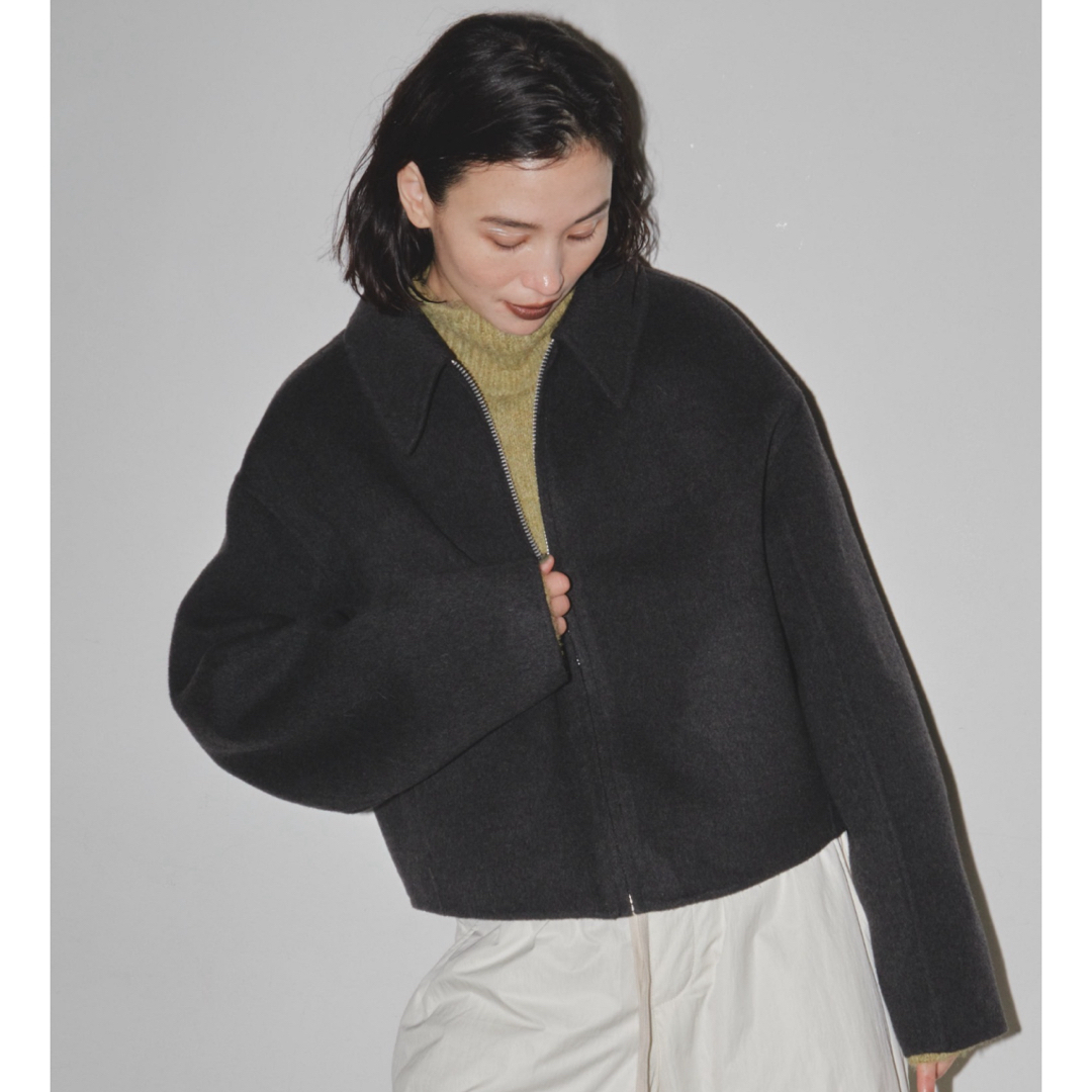 TODAYFUL(トゥデイフル)のtodayful / Wool Zip Blouson チャコールグレー 36 レディースのジャケット/アウター(ブルゾン)の商品写真