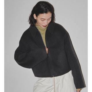 トゥデイフル(TODAYFUL)のtodayful / Wool Zip Blouson チャコールグレー 36(ブルゾン)