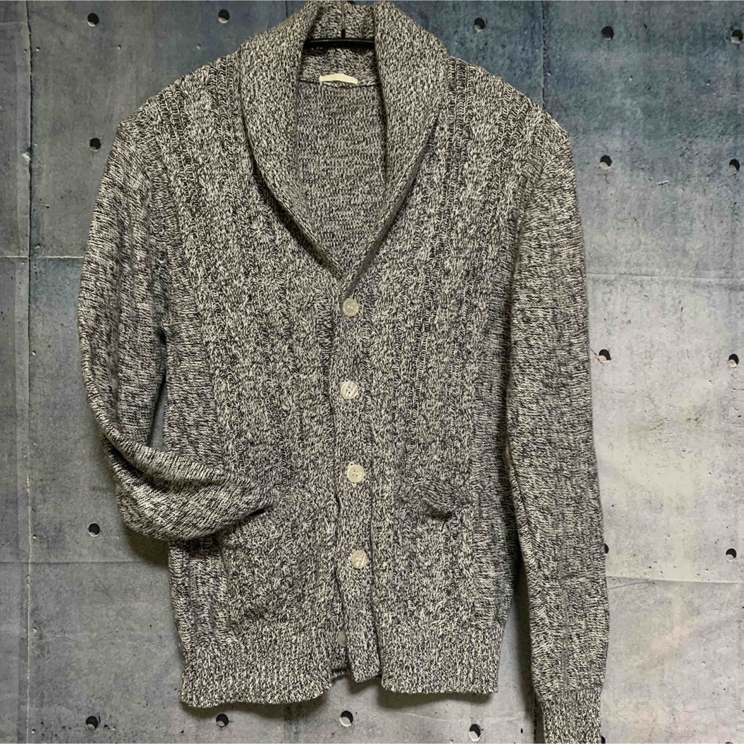 GU(ジーユー)の【MEN'S】ケーブルショールカラーカーディガン GU Sサイズ メンズのトップス(カーディガン)の商品写真