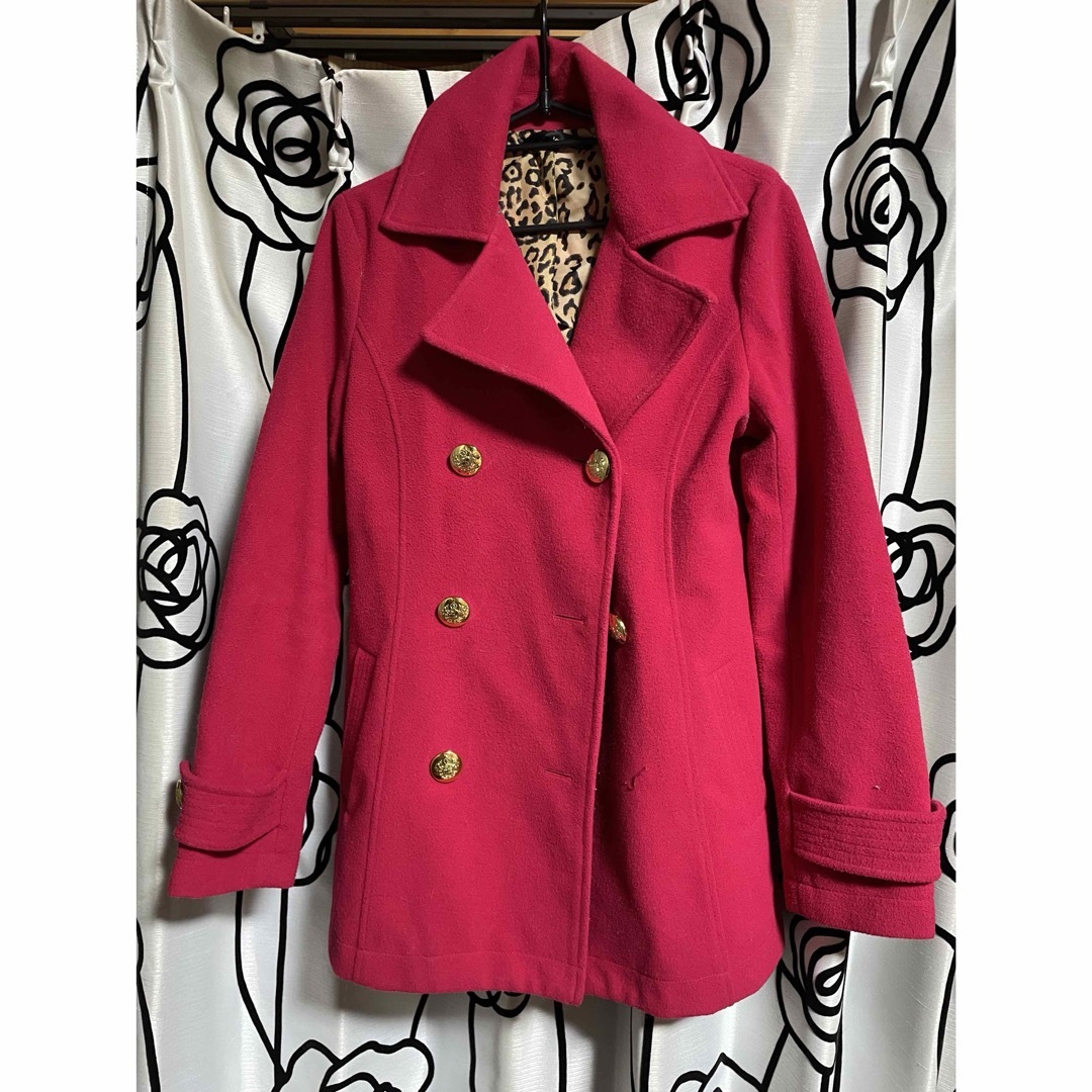 原色ピンクコート レディースのジャケット/アウター(ピーコート)の商品写真