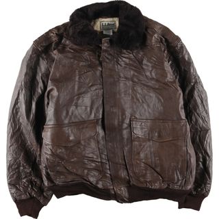 エルエルビーン(L.L.Bean)の古着 90年代 エルエルビーン L.L.Bean G-1 タイプ レザーフライトジャケット USA製 メンズL ヴィンテージ /evb004004(レザージャケット)