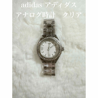 アディダス(adidas)のadidas アディダス　ジャンクADH2501 ラインストーン付クリアウォッチ(腕時計)