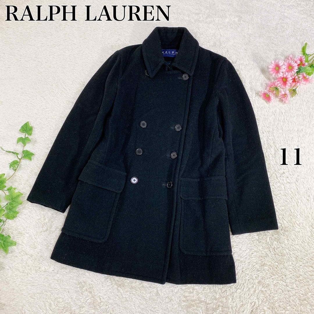 Ralph Lauren(ラルフローレン)のRALPH LAUREN ラルフローレン ピーコート ブラック 11 レディースのジャケット/アウター(ピーコート)の商品写真