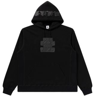 ワンエルディーケーセレクト(1LDK SELECT)のBEP新品未使用‼️LEATHER OG LABEL HOODIE BLACK(パーカー)